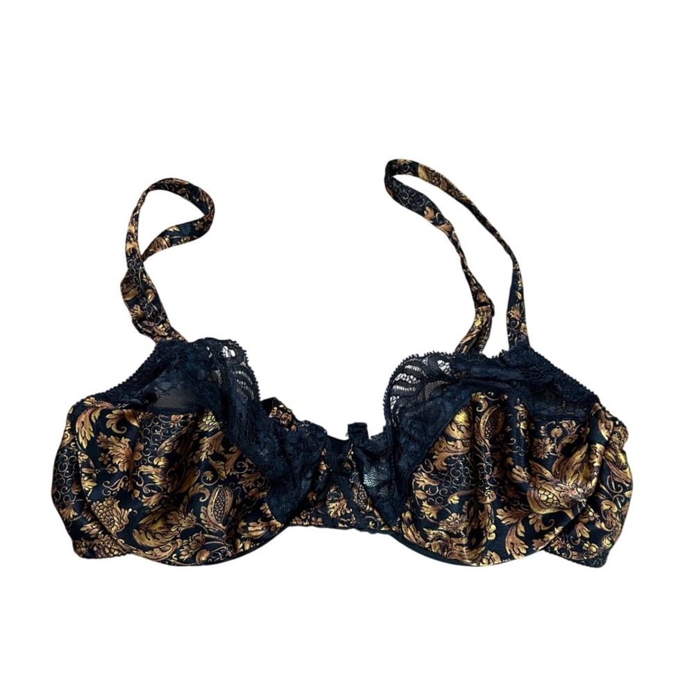 Vintage Victorias Secret Gold Label Baroque Bra 32C  Lace Underwire sexy romance
